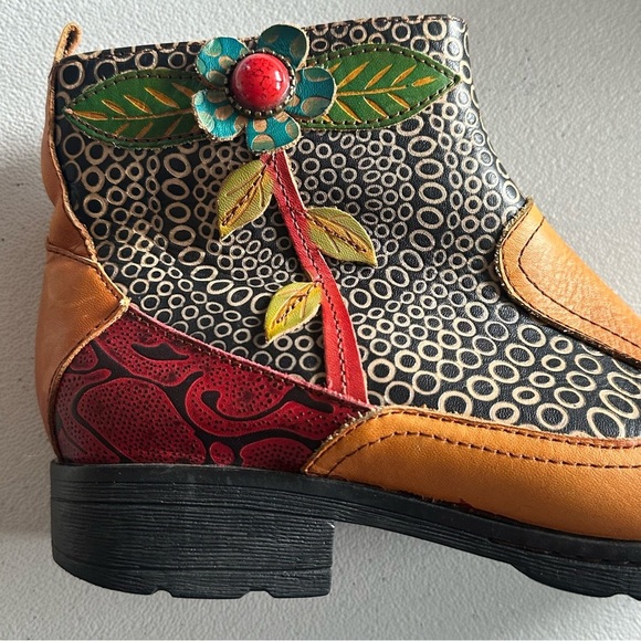 Socofy ankle leather women’s boots - Picture 3 of 9